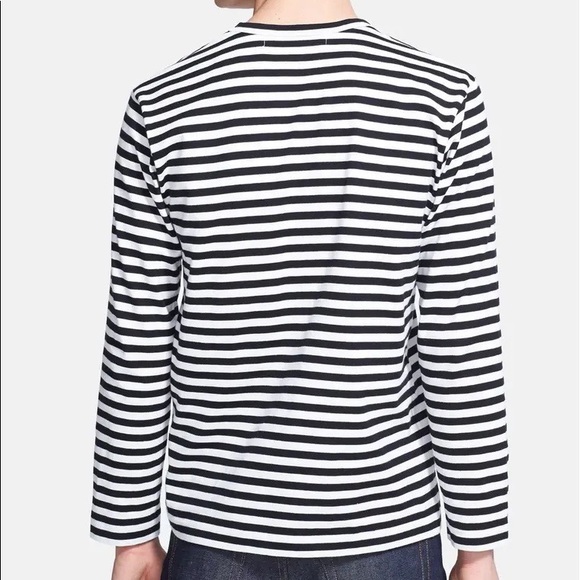 Comme des Garçons PLAY Stripe long sleeve T-Shirt - Picture 2 of 4